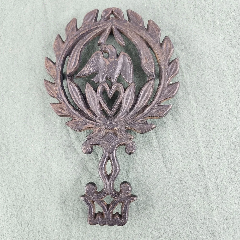 Vintage‎ Trivet Americana John Wright Eagle Copper Alloy Cast Iron Unmarked